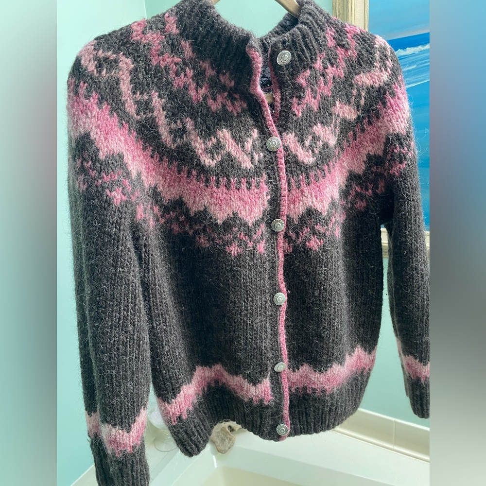 Beautiful Dobrila Hand-knitted Fair Isle Cardigan Sweater